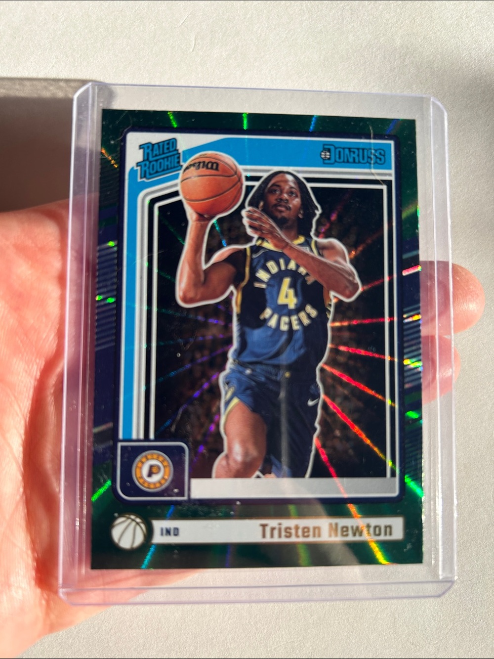 Donruss Tristen Newton Rookie Basketball Card - Green Holo